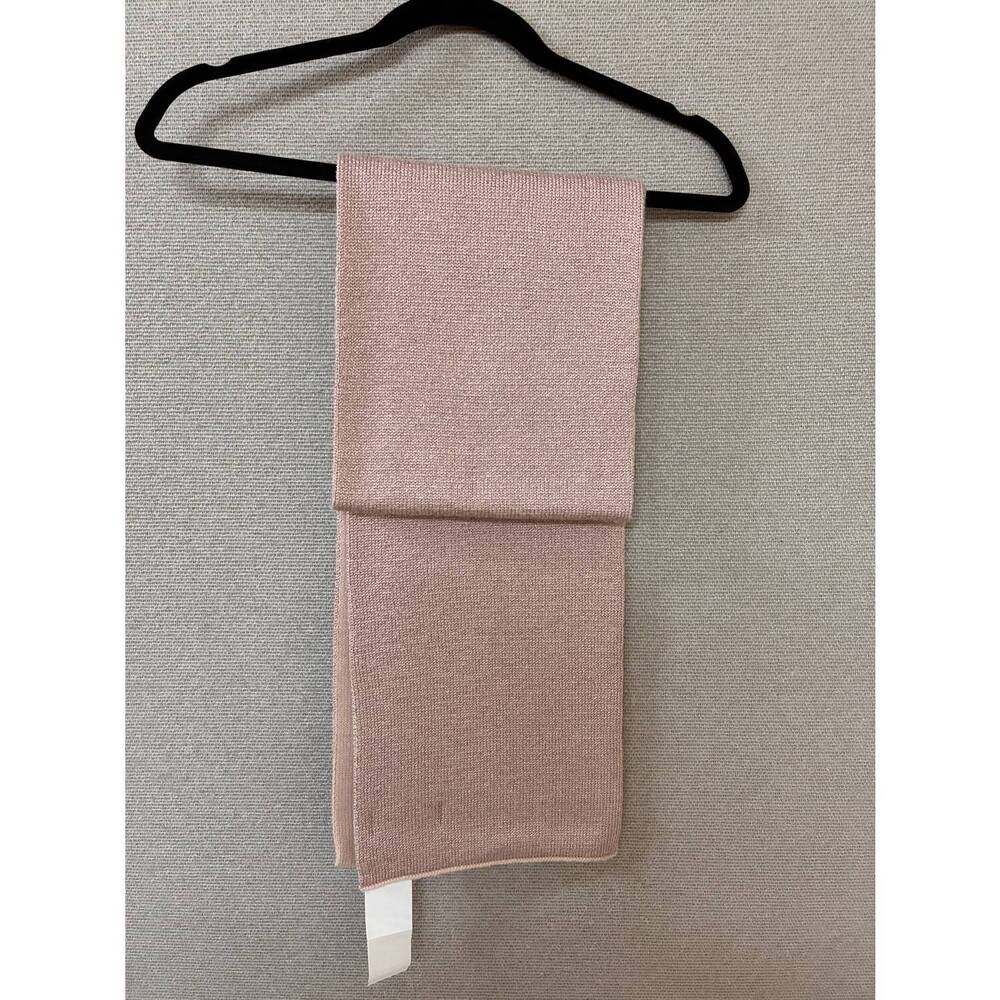 NEW MITCHIE'S MATCHINGS knit wool scarf with lurex in dusty pink